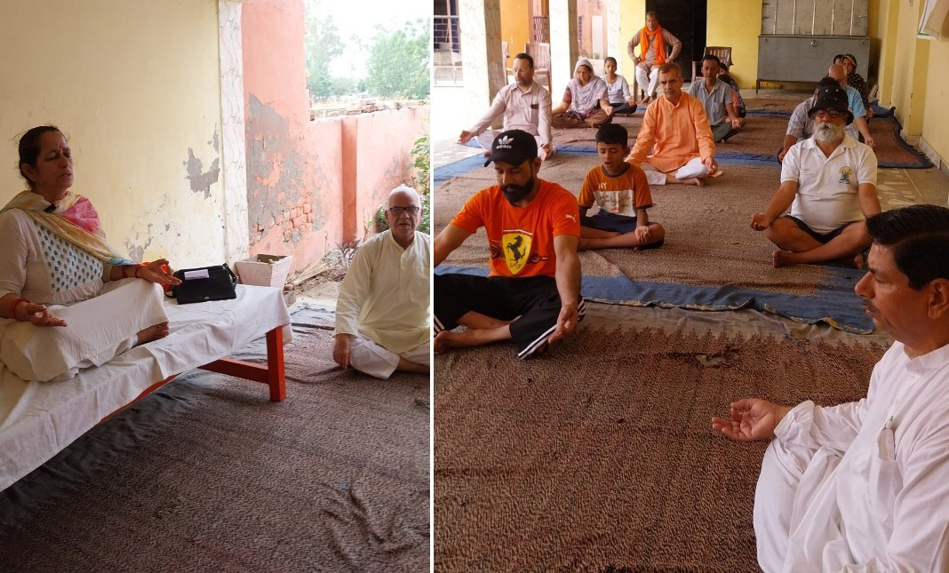 On the occasion of International Yoga Day, Yoga awareness and education camp organized by Sewa Bharti in village Pahlewal